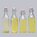 1000 ml 1 Liter Verfied Transparent Empty Glass Drinking Water Bottle with Swing Top Lid