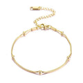 Wholesale New Stainless Steel Fashion Jewelry Anklet Transfer Bead Snake Bone Chain Beaded Ball Anklet