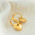 Heart Huggie Earrings Stainless Steel Minimalist Drop Earrings Waterproof Heart Charm Earrings for Women