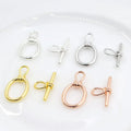 925 Sterling Silver OT Toggle Clasp T Bar Connector for Necklace Buckle Bracelet End