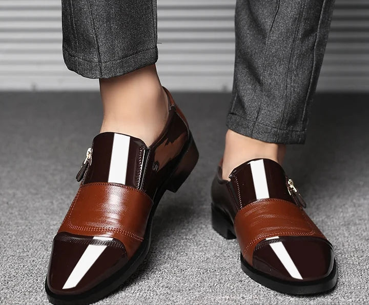 New Arrival Men Fashion British Style Business Casual Slip-on Leather Shoes