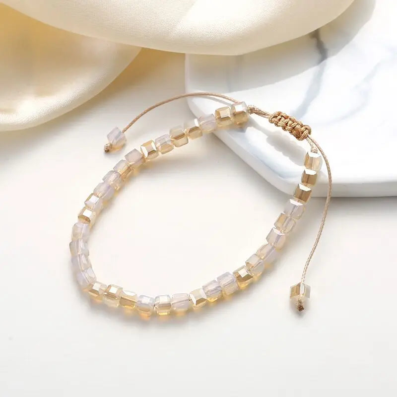 SC Best Selling Temperamental Bohemia Bracelet Wonderful DIY Handmade Magic Color Crystal Beaded Bracelet Jewelry for Women