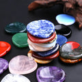 HZ Natural Gemstone Pocket Stone Amethyst Rose Quartz Tiger Eye Palm Stone Black Obsidian Heart Worry Stone for Healing