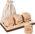 PAFU Couple Date Night Ideas Wooden Food Decision Dice Night After Dark Dice Game Valentines Day Novelty Gifts