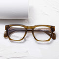 Benyi Vintage New Designer Women's Square Optical Frame Eyewear Blue Acetate Spectacles Glasses for Reading and Computer Use