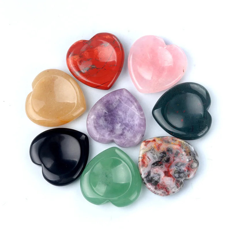 HZ Gemstone Opalite Worry Stone Crystal Healing Palm Thumb Stone Mixed Crystal Worry Stone