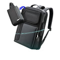 Polyester Waterproof Anti-theft England Style Unisex Internal Frame Laptop Backpack USB Charger Port Chain Strap Zipper Closure