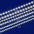 Ready to Ship High-end Hip Hop Iced Out Moissanite Diamond 10K/14K/18K Solid Gold Tennis Necklace Chain