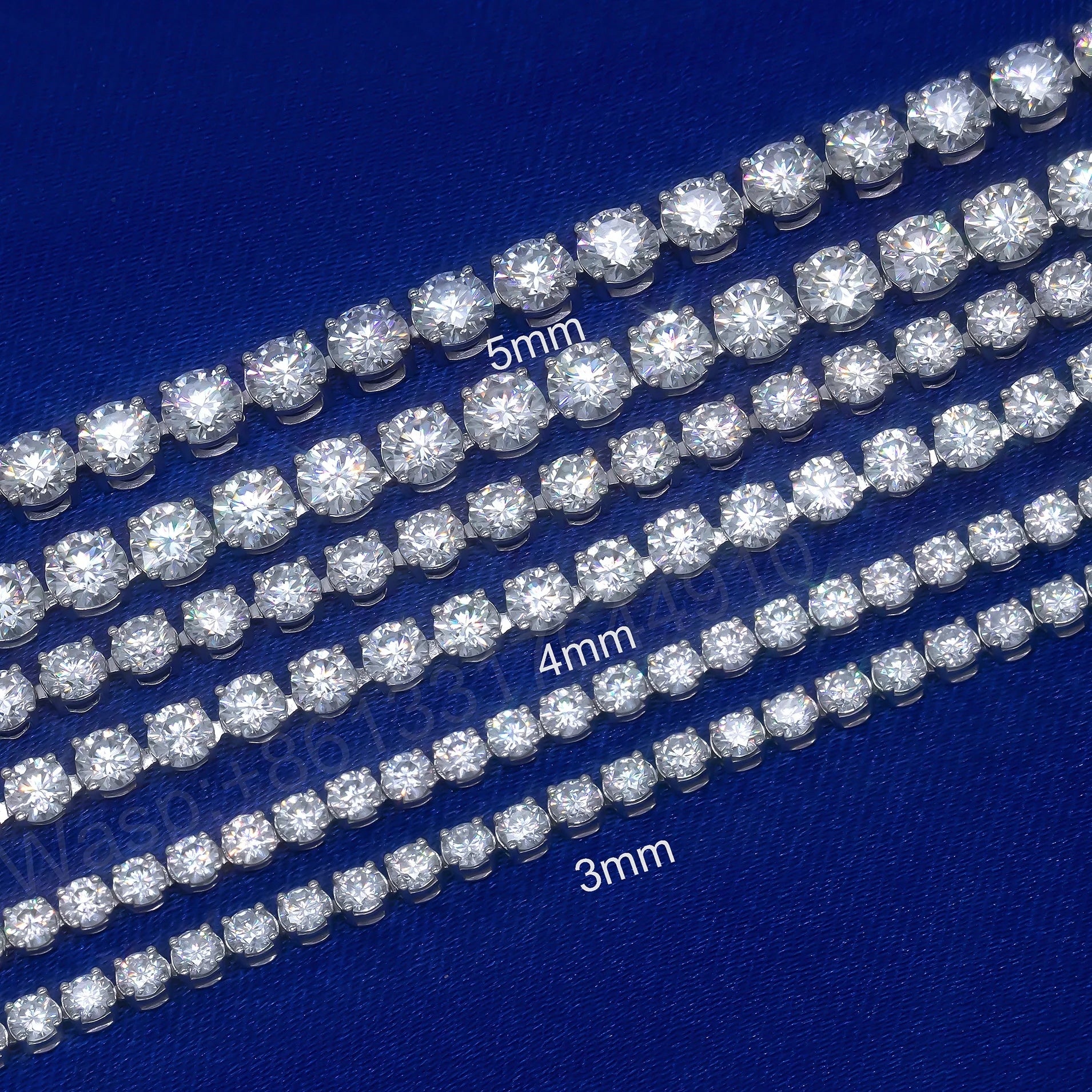 Ready to Ship High-end Hip Hop Iced Out Moissanite Diamond 10K/14K/18K Solid Gold Tennis Necklace Chain