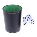 Custom Factory Leather Casino Dice Shaker Cup for DND & Yahtzee Games Oval Shaped Dice Cup