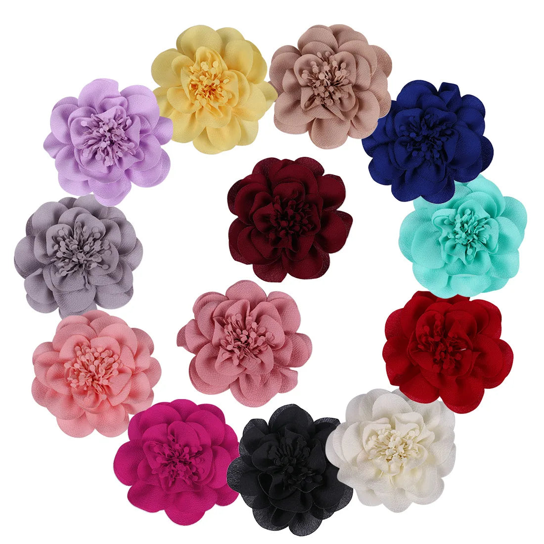 2022 Korean Style Floral Hair Clips 10CM Chrysanthemum Hairgrip DIY Floral Style