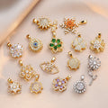 Necklace Women's Rotating Pendant Love Flower Rotating Heart Necklace Spinning Crystal