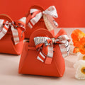 Sweet Wholesale Small Pu Leather Wedding Guest Gifts Box Candy Handbag Candy Packaging Bag for Party