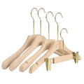 Clothes Logo Printed Luxury Nature Wooden Hangers Rack Wedding Dress Skirt Uniform Bulk Hanger