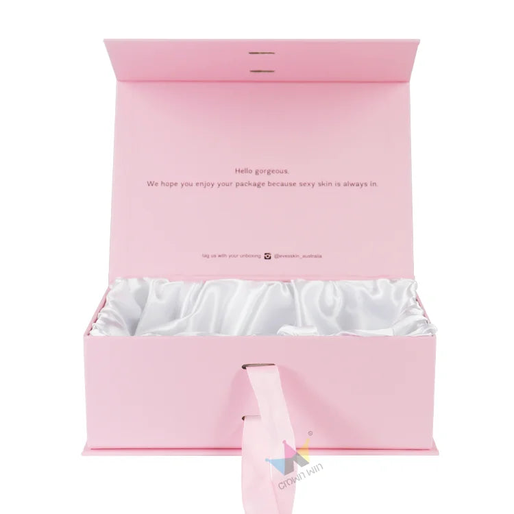 Custom Printed New Packaging Box Series Luxury Premium Jewelry Box Gift Silk Stain Ribbon
