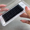 100%Hand-made Eyelash Extensions Silk Lash Extensions Premium Matte Dark Black