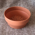 Top Dia.14.3cm Plastic Round Imitated Clay Flower Pots for Succulent and Small Bonsai