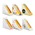 Customized Biodegradable Triangular Shape Kraft Paper Sandwich Packing Box With Pla Window