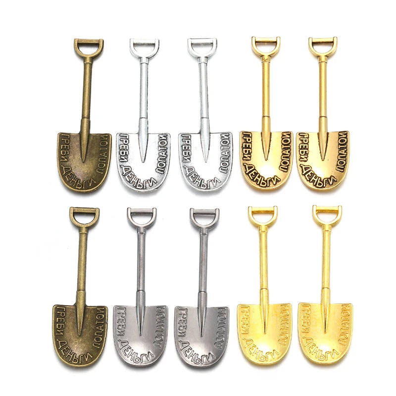 5 Colors Zinc Alloy Shovel Charms Diy Jewelry Handmade Accessories Fashion Charms Pendant 45*15mm J283