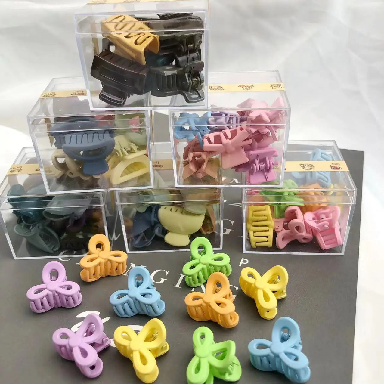 10 boxes of cute shark clips for children little princess no harm to hair small size grab clip for girls