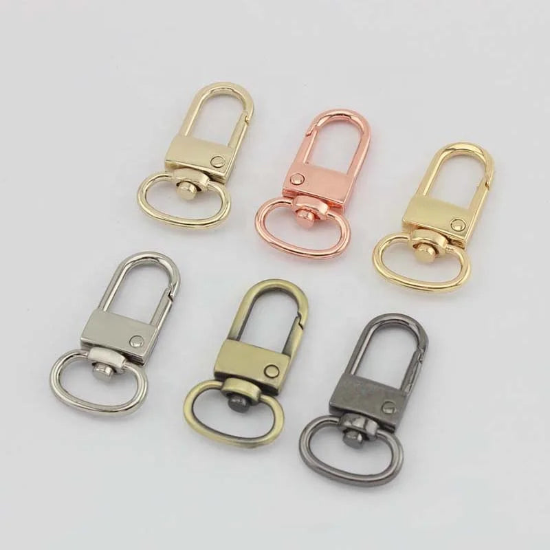 Nolvo World 5color 13mm 1/2" Metal Strap Small Buckle Swivel Snap Hook Lobster Clasps Customizable Purse Hardware for Handbag