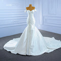Jancember Rsm67285 One-Shoulder Tube Top Pearl Satin Elegant Mermaid Bride Wedding Dress