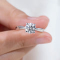 MSR-371 Ready to Ship 18K Gold Solitaire Diamond Ring 2.05CT F VVS2 Round Cut Lab Grown Diamond Ring