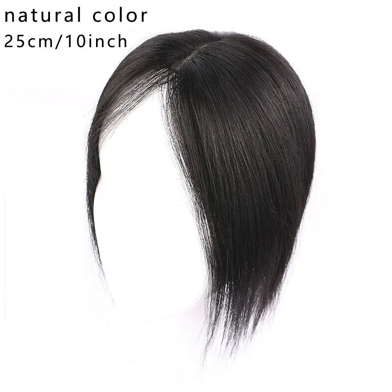 Human Hair Toppers Cuticle Intact Virgin Hair Clip in Toppers Hair Replacement System Swiss Lace Base Toupee Hairpiece for Women