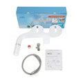 White Self-Cleaning Dual Nozzle Bidet Attachment Fresh Water Sprayer Non Electric Cold Water Toilet Bidets