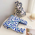 Korean Design Vintage Bag Flower Pattern Bag One Shoulder Handbag Vest Knitted Bag for Women