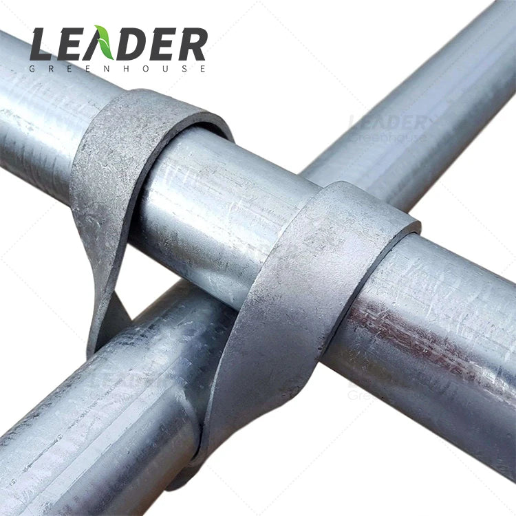 Agriculture Tunnel Greenhouse Accessories Mental U Clips Steel Wire Galvanized Pipe Cross Connected Parts U Shape Metal Clip