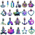Wholesale Custom rainbow Color logo 5#  Nylon Slider Metal Zipper Puller for Bag / Cloth