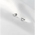 Small Cute Angel Wings Shape 925 Sterling Silver Studs Earrings Fine Jewelry for Women Girls