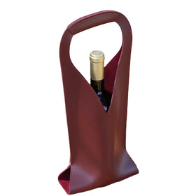 Stocked PU Leather Wine Holder Wine Sleeve Carrier Wine Tote Carrier Pouch Champagne Beer Bottle Gift Bags for Tasting Part