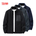 Stock Men's Fleece Outdoor Tactical Jacket Fleece Winter Heavy Jacket Coat for Hiking Traveling Outdoor Windbreaker  Outwear