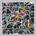 50PCS Not Repeated Cool Cute Car for Boys Gift Cartoon Monster Truck Sticker