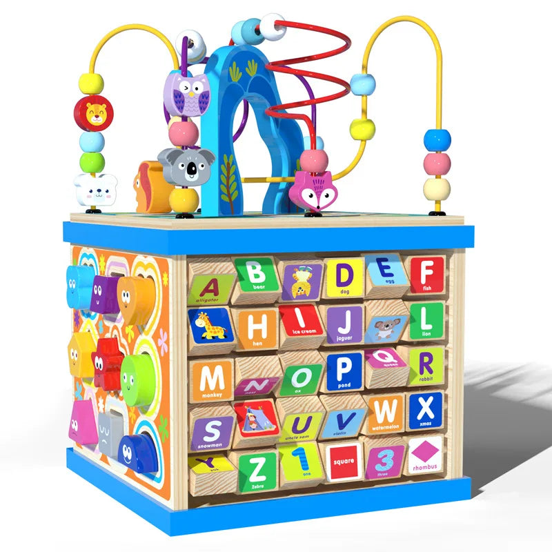 Children's Arithmetic Flips the Board Frame Calculates the Bead Learning Frame Early Education Wooden Toy