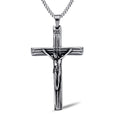 Fashionable Stainless Steel Crucifix Shape Jesus Pendant Fine Christian Necklaces for Women Men Jesus Jewellery Casting Crucifix