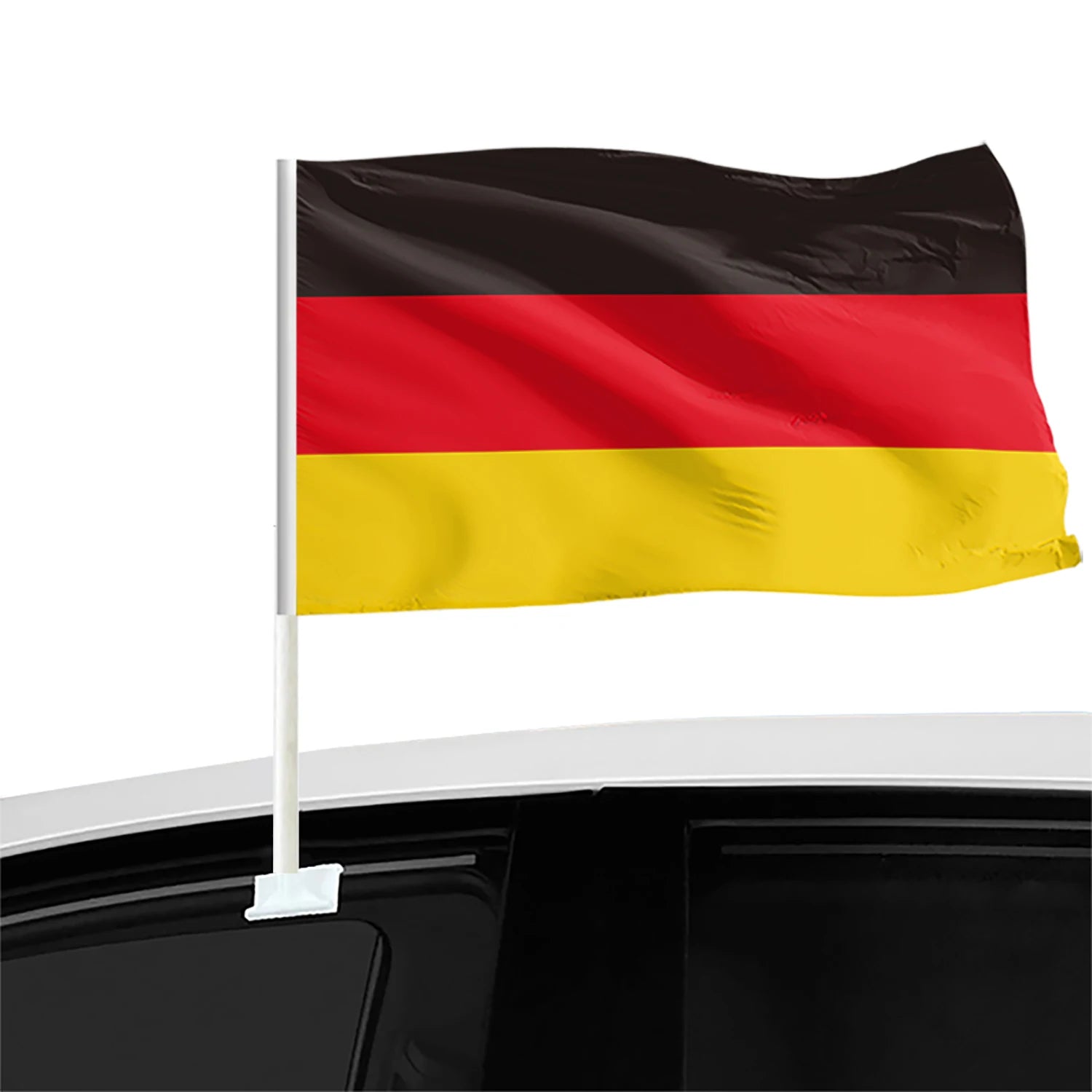 Promotion 12x18inches German Car Window Flag 100% Polyester Double-Sided Custom Graphics Digital Printing 48h Fast Delivery