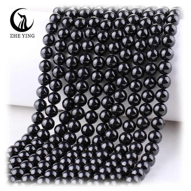 Zhe Ying 6/8/10mm Spinel Beads Stone Jewelry Necklace Bracelet Natural Stone Beads for Jewelry Making Natural Spinel Stone Beads