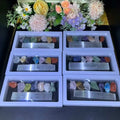 Natural  Crystal Gift Set of Seven Chakra Healing Stones Crystals in Raw Stone and Plaster Strips