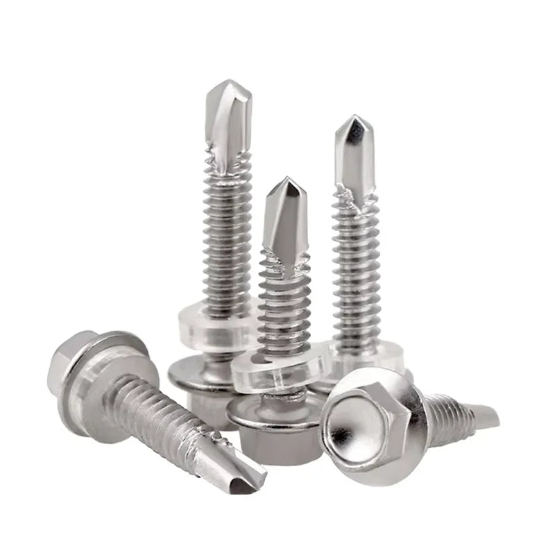 Self Drilling Screw Ruspert Plated PVC Washer for Holes 110 Tornillos Drive Flat Head Din 7504P Chain Drilling Screw