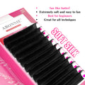 Abonnie Lashes Individual Handheld Fan Matte Black Cashmere Lash Extensions Volume