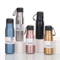 350ml 600ml Double Wall Stainless Steel Vacuum Flask Outdoor Knight Cold Hot Water Bottle With Lid and Rope Handle