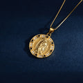Wholesale Pendant Jewelry 18K Gold Plated Virgin Mary Retro Pendant Cubic Zirconia 925 Sterling Silver Fine Jewelry Pendant