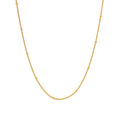 Minimalist 18K Gold Plated Round Snake Necklace Stainless Steel Interval Bead Chain Choker Necklace Women Waterproof Jewelry