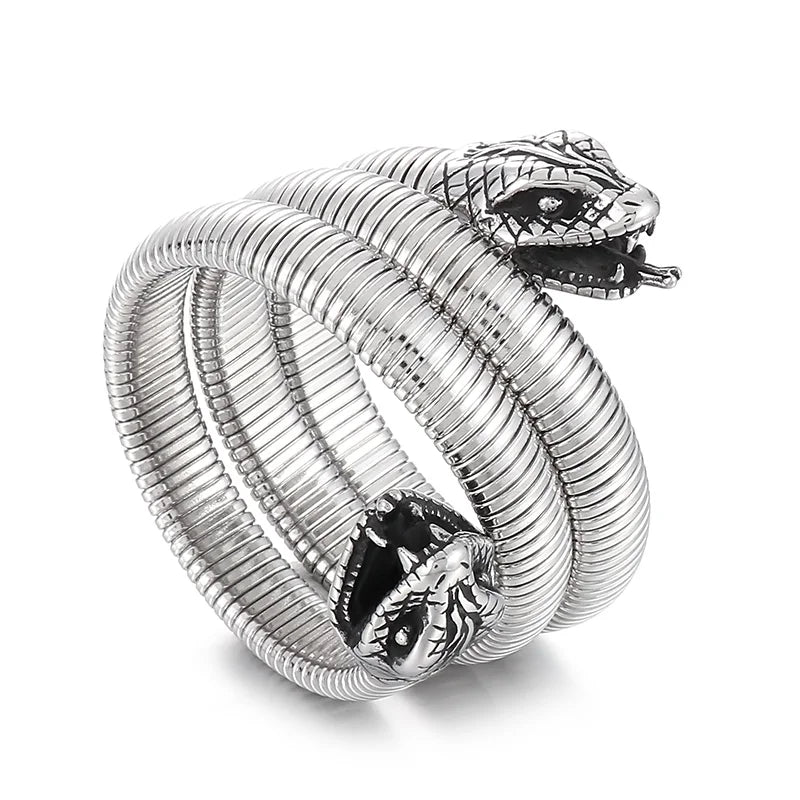 KALEN Vintage Elastic Stainless Steel Cuff Snake Bangle Bracelet for Men and Women