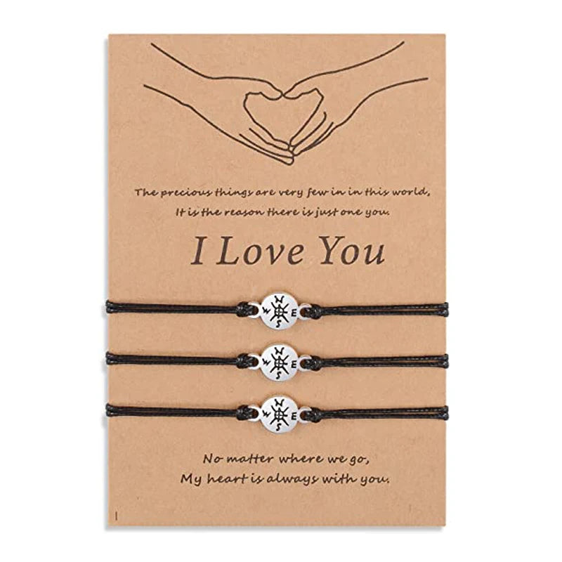Manufacturer Compass Charm Bracelet Friendship Fashion Jewelry Senior Graduate Graduation Gift  Pinky Promise Couple Bracelets