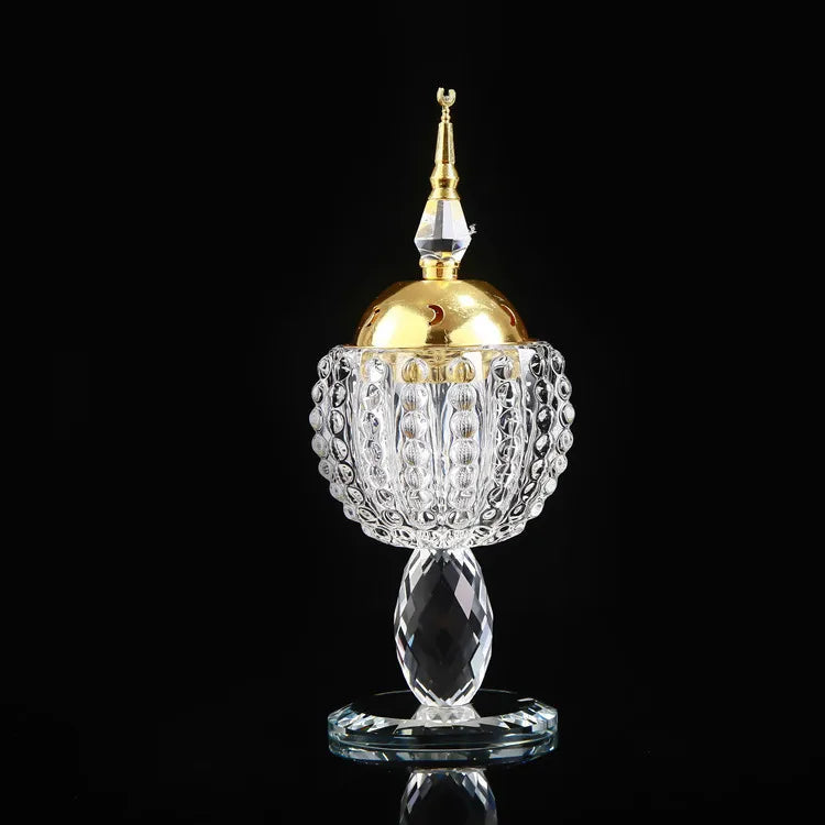 Personalized Wholesale Modern Rechargeable Crystal Bakhoor Arabic Oud Incense Burner Home Decor Gift Ornament Religious