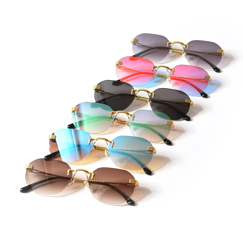 New Fashion Gold Frame Sunglasses Sun Glasses for Women
